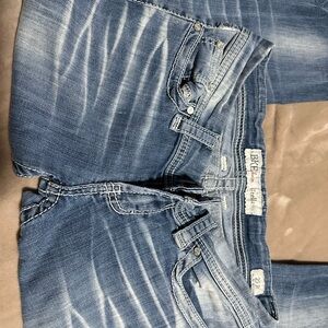 BKE Blue Boyfriend Jeans with Vintage Wash